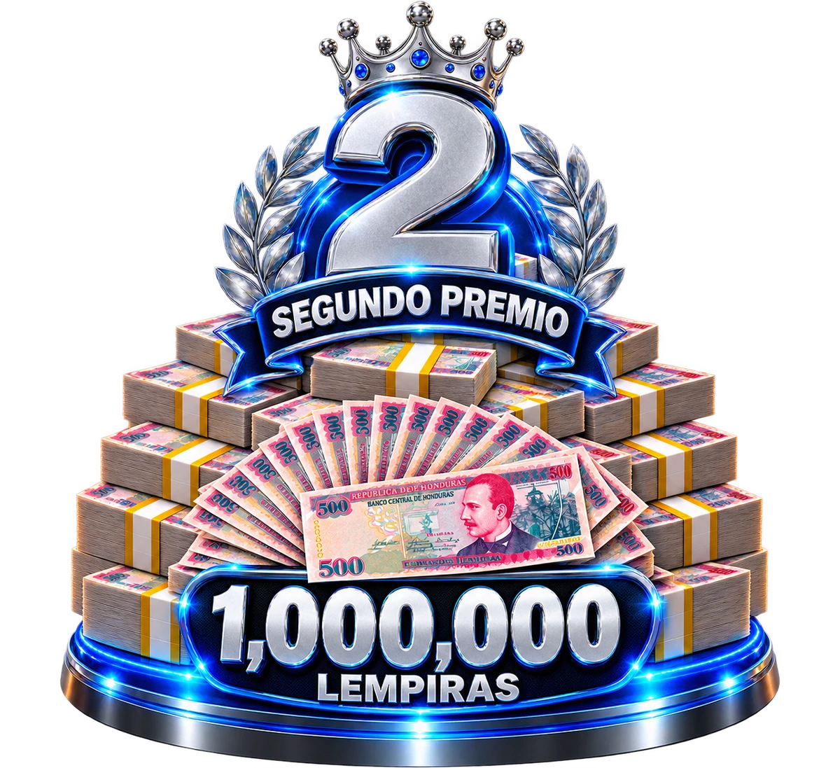Segundo premio: L 1,000,000.00